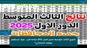 نتائج الثالث متوسط للدور الأول 2025 متاحة الآن.. كيف تستعلم برقمك الامتحاني؟
